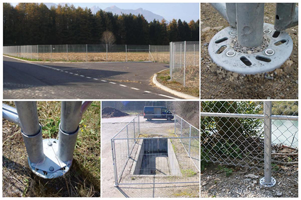 Fences with fence foundation-ground anchors